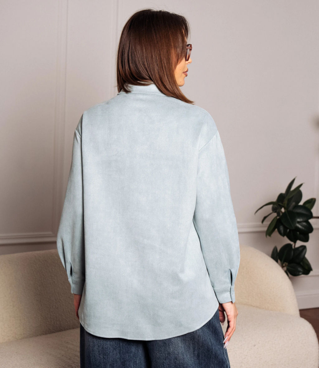 Рубашка #КТ1320, ментоловый