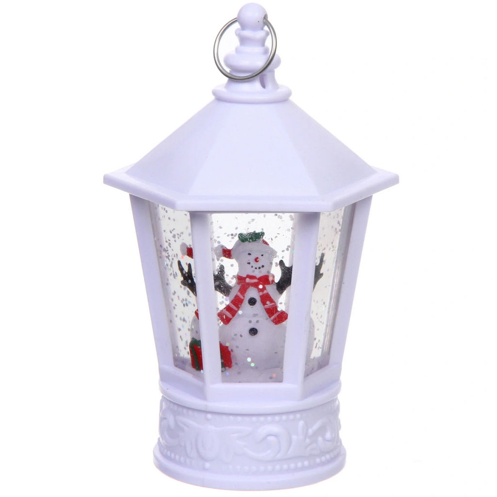 Сувенир с подсветкой "Фонарь-Снеговик" 8*7*14 см