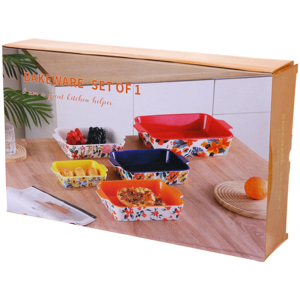 Форма керамическая для запекания "Пионы" 39*23*7см