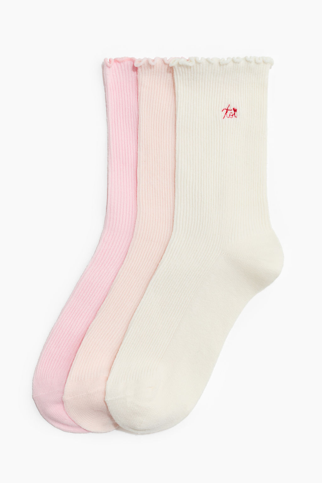 Pack de 3 calcetines con ribete sobrehilado