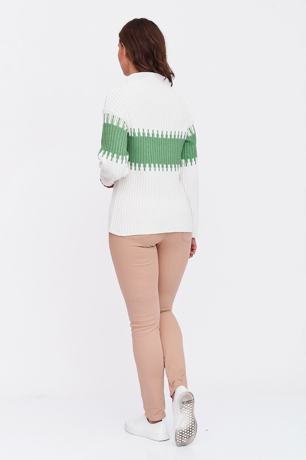 Джемпер 351407/молочный-киви - Злата Стиль фото 4