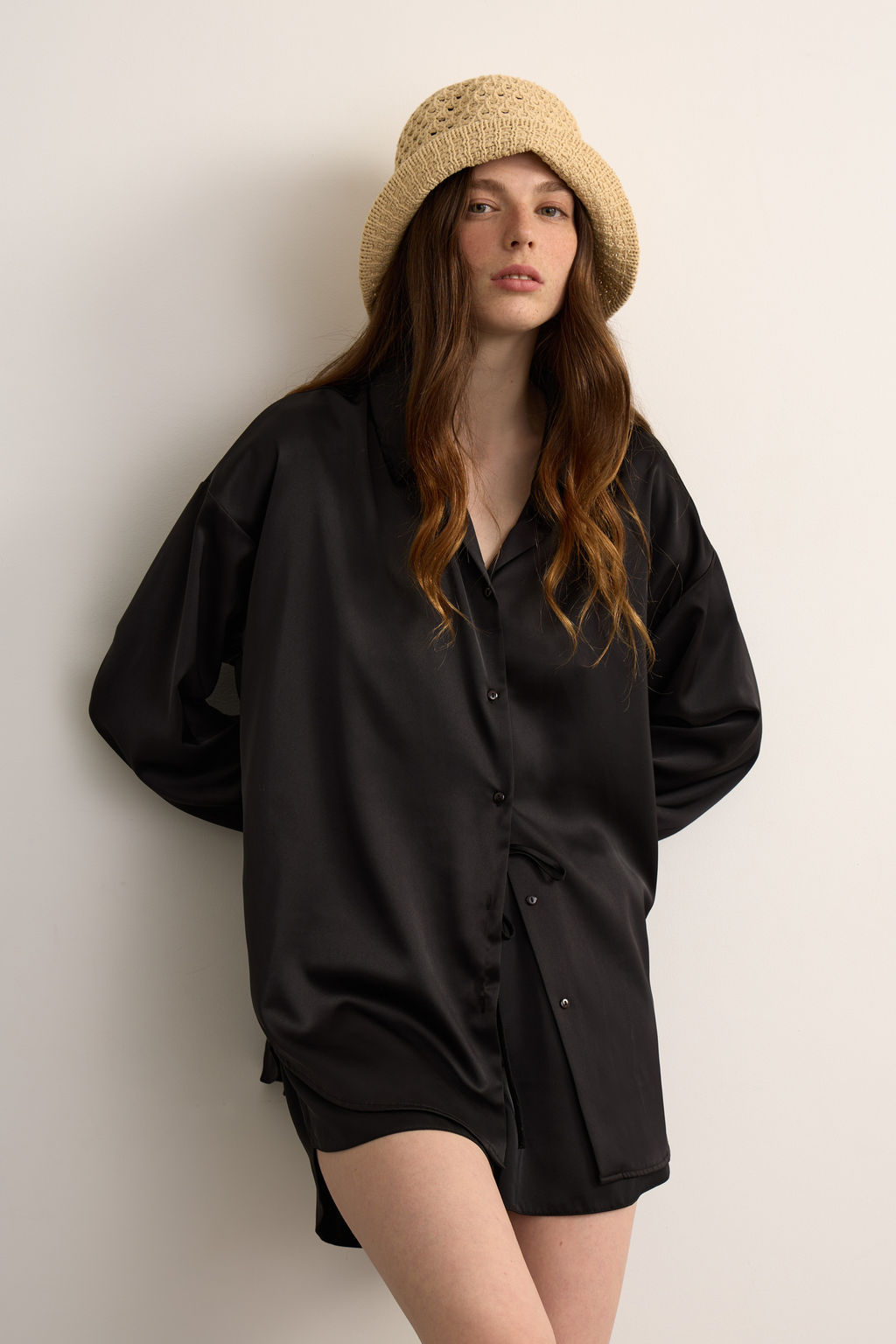 Рубашка из сатина прямого силуэта - Mollis фото 3