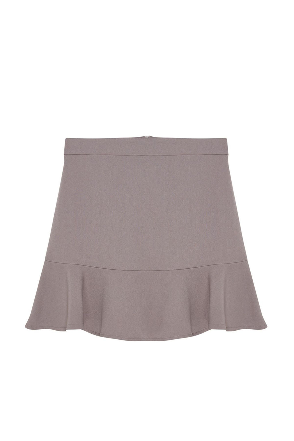 Gri Etek Ucu Volanl? Mini Dokuma Etek TWOAW20ET0617 - Trendyolmilla фото 6