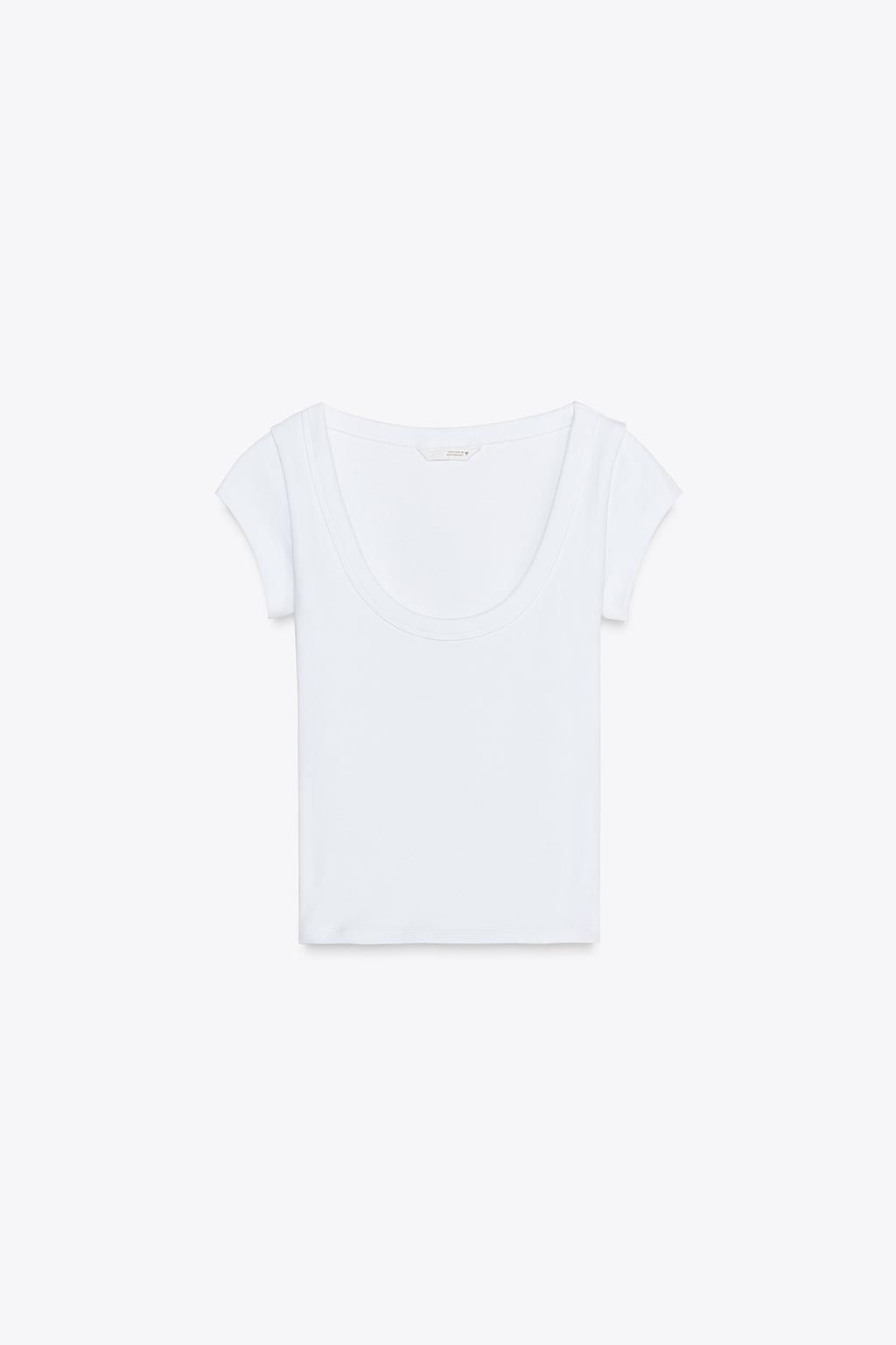 ROUND NECK T-SHIRT - Zara фото 7