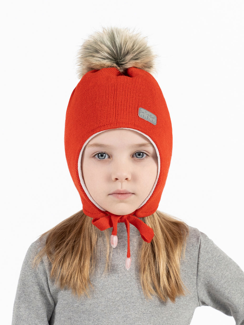 Шапка детская красная Ш-088 (48)