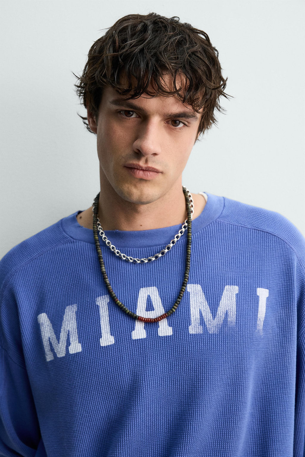 CAMISETA ESTRUCTURA WAFFLE MIAMI / Azul