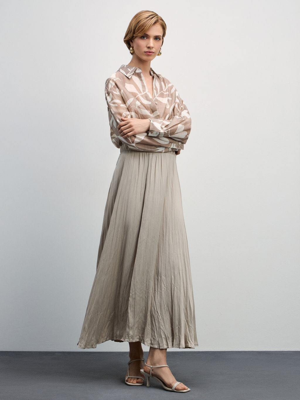 Рубашка с длинным рукавом изо льна / Zarina  фото 2