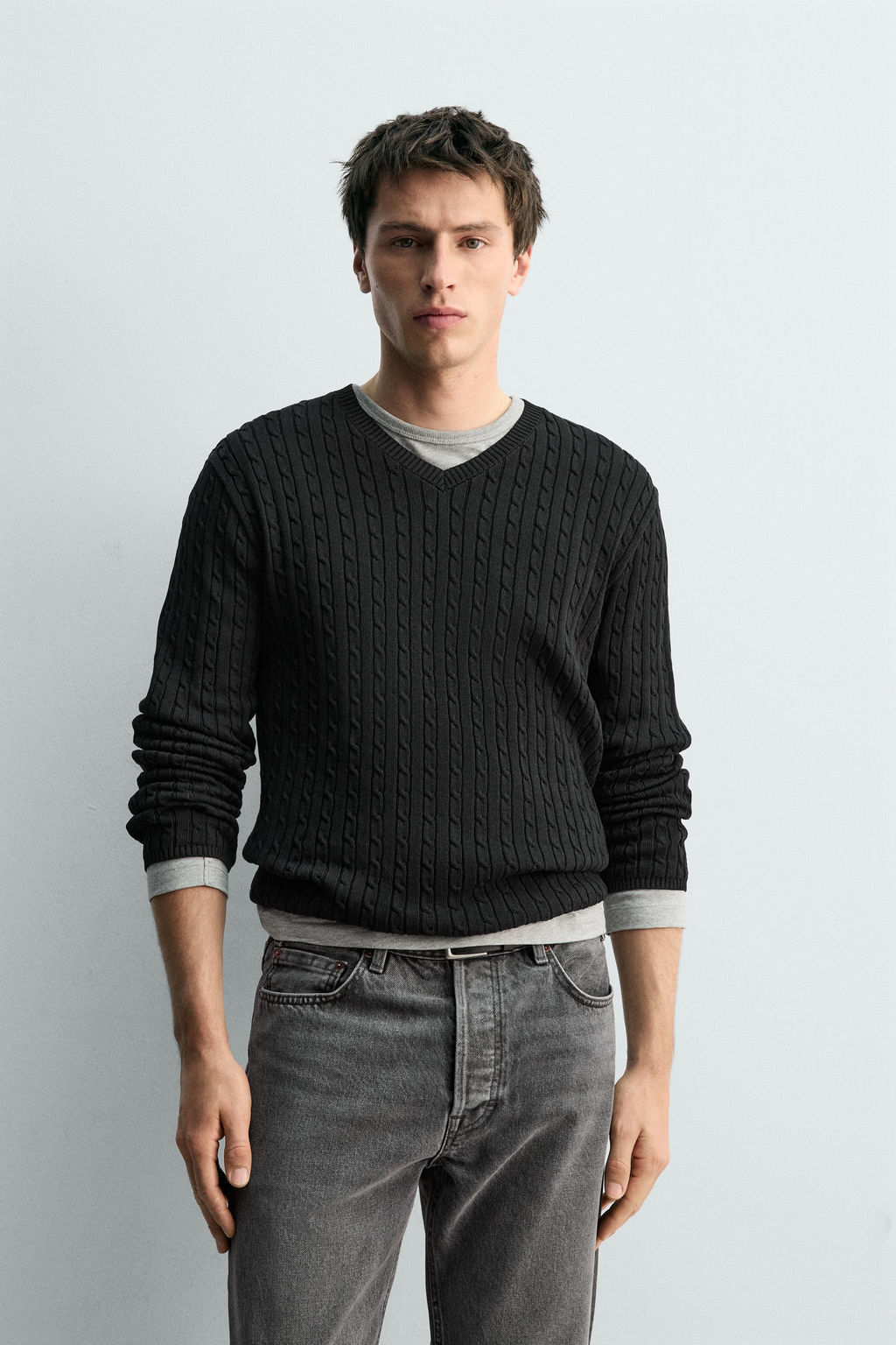 CABLE KNIT STRUCTURED JUMPER - Zara фото 2