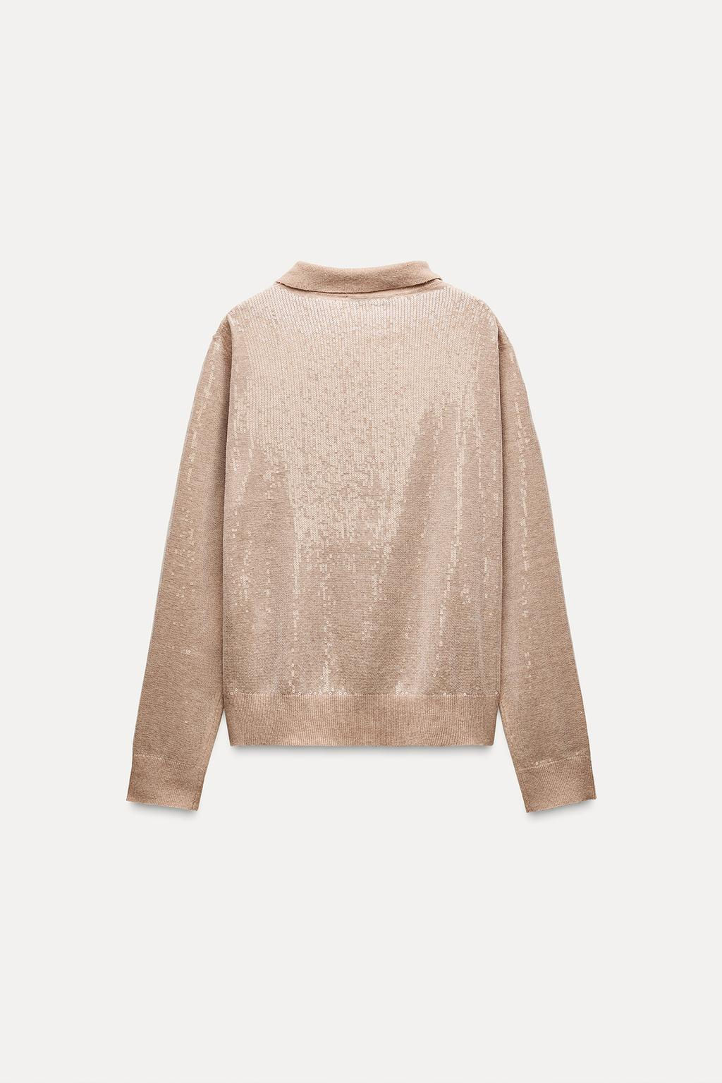 SEQUINNED KNIT CARDIGAN - Zara фото 8