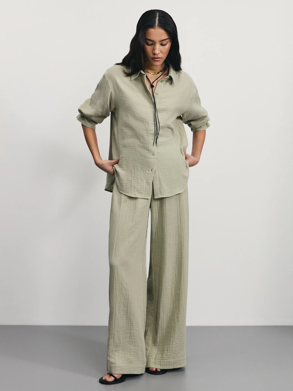 Рубашка из муслина с рукавом 3/4 / Zarina  фото 2