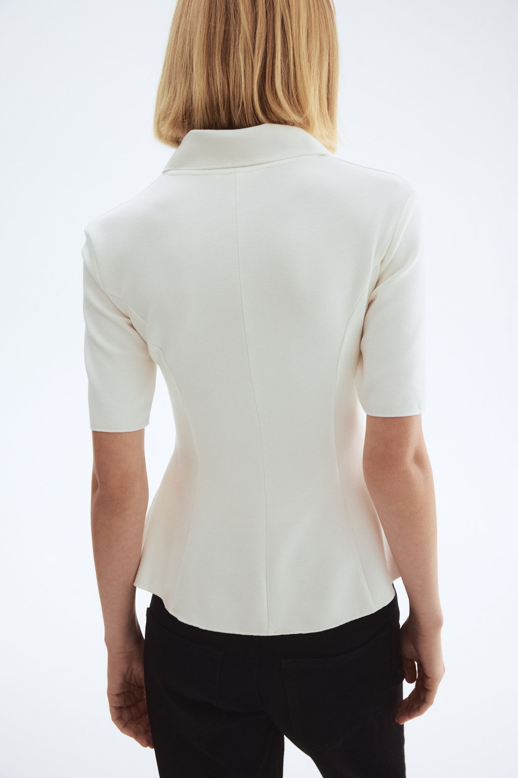 Top interlock con cuello camisero - H&m фото 3