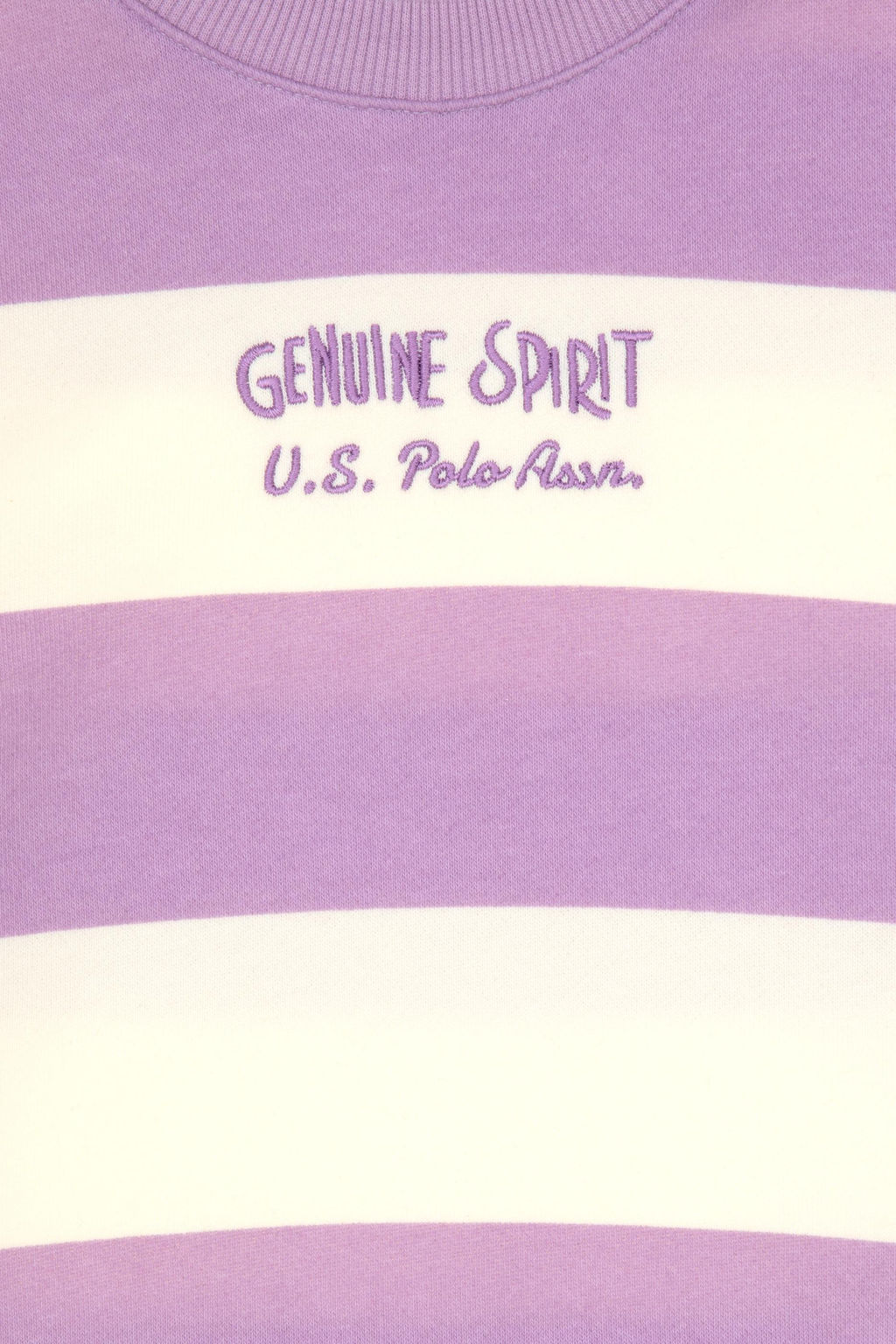 K_z _ocuk Lila _izgili Bisiklet Yaka Sweatshirt Sepette S_rpriz _ndirim - U.s. polo assn фото 4