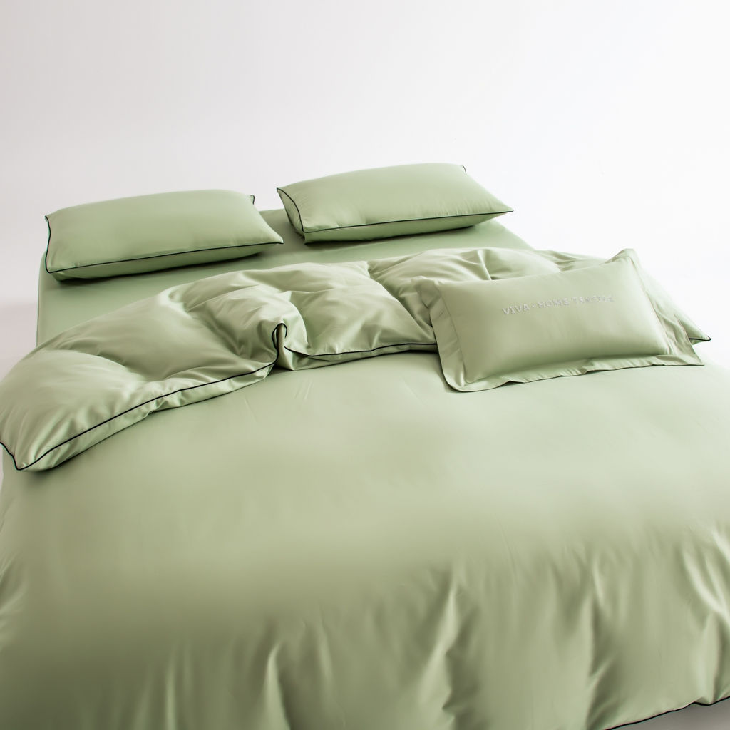 Комплект постельного белья Однотонный Сатин Элитный на резинке OCER012 180*200*30;160*200*30;140*200*30 Евро 4 Наволочки