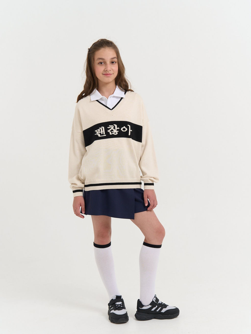 Джемпер вязаный Мне ок с принтом 7+ - Bungly фото 8