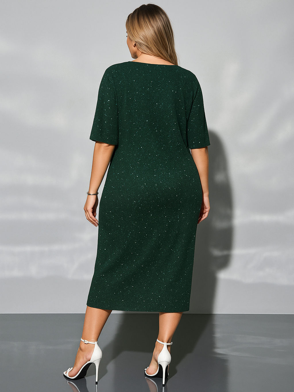 Платье 0349-1п темно-зеленый