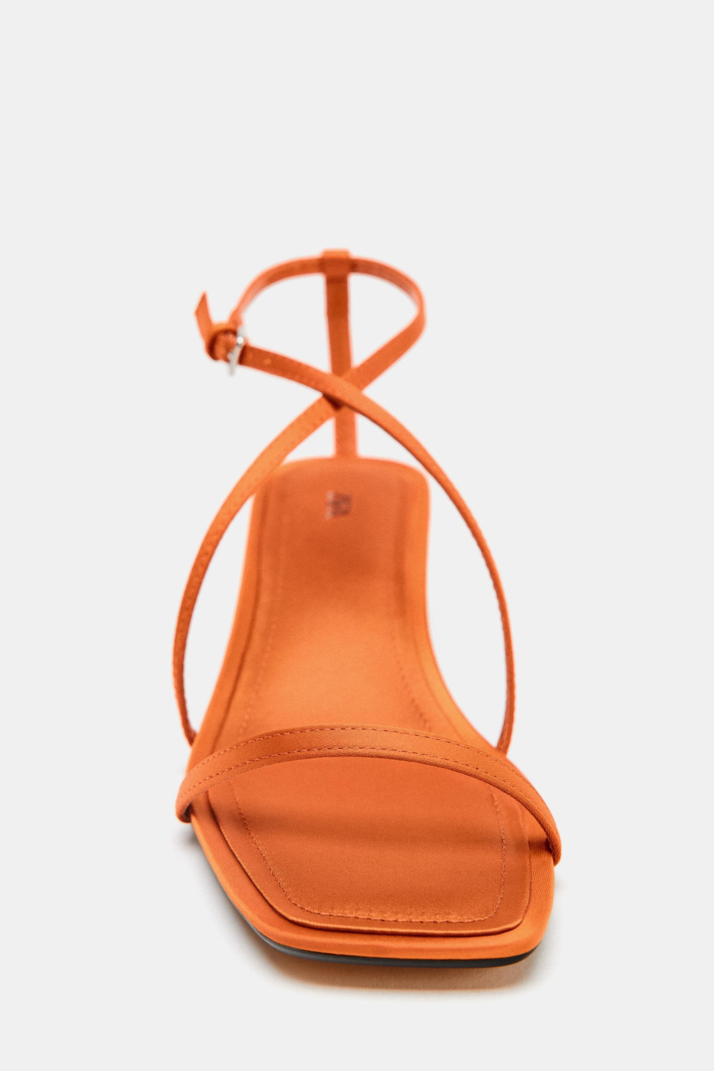 SATIN-EFFECT CROSSOVER STRAP SANDALS - Zara фото 17