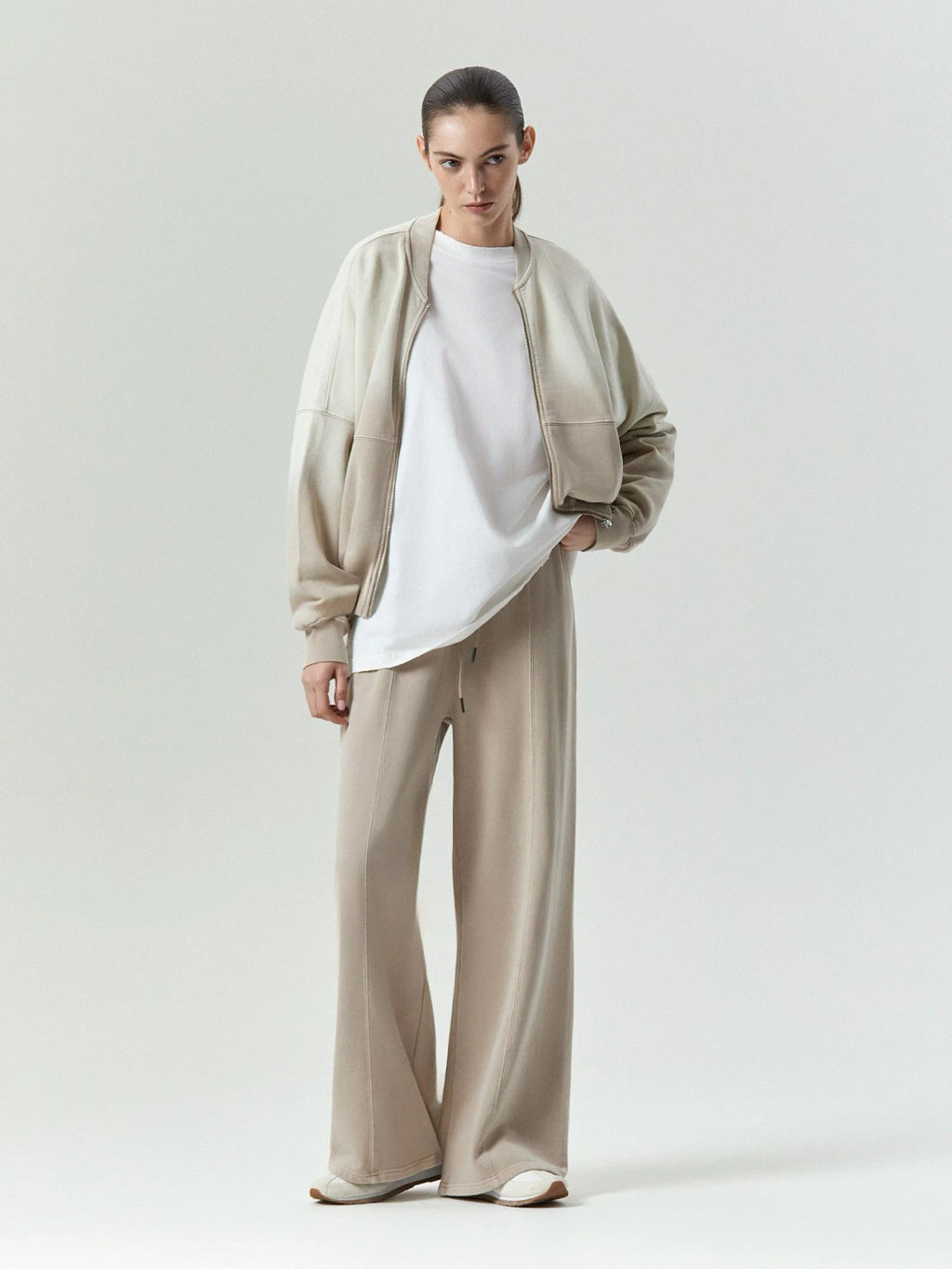 Брюки Emka из хлопка бежевые фото 3