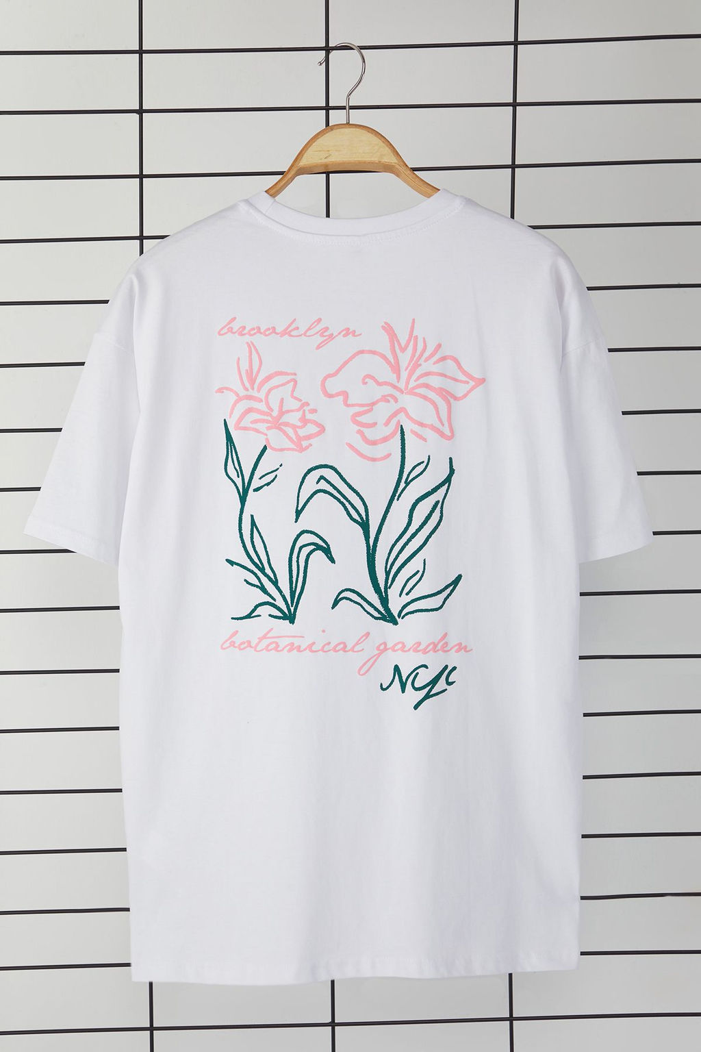 TRENDYOL MAN Lacivert Oversize/Genis Kesim Cicek Bask?l? %100 Pamuklu Tok Kumas T-shirt TMNSS25TS00069 - Trendyolmilla фото 6