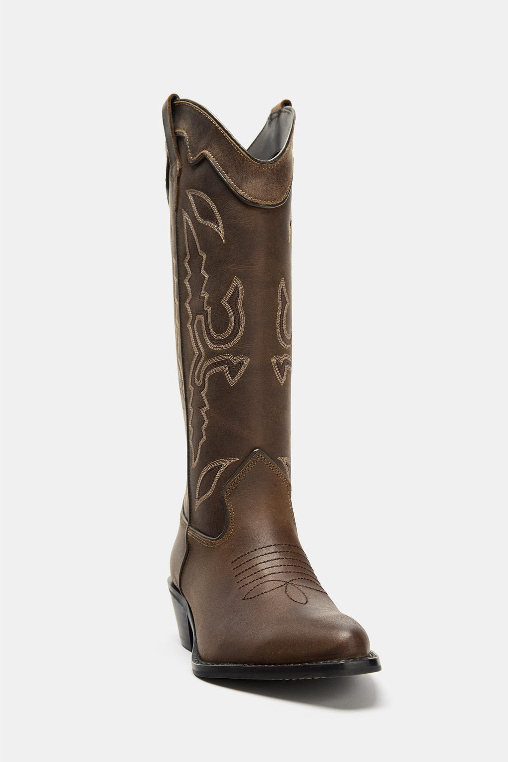 LEATHER COWBOY BOOTS - Zara фото 6