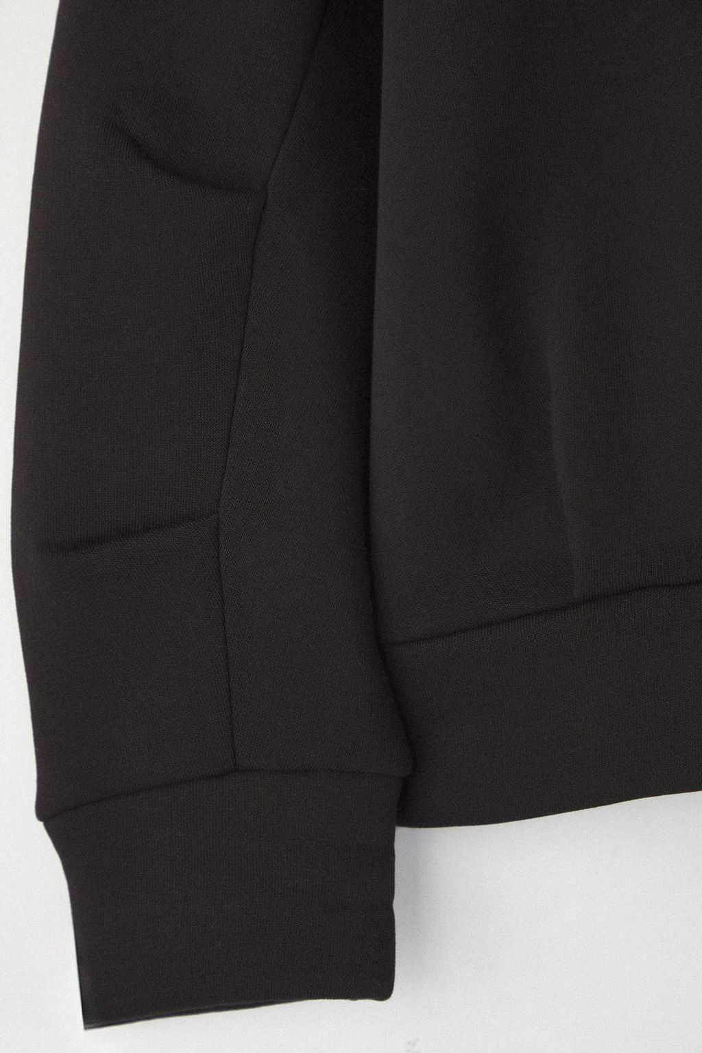 Siyah Oversize/Genis Kal?p Dikis Detayl? Kal?n Ici Polarl? Orme Sweatshirt TWOAW26SW00061 - Trendyolmilla фото 2