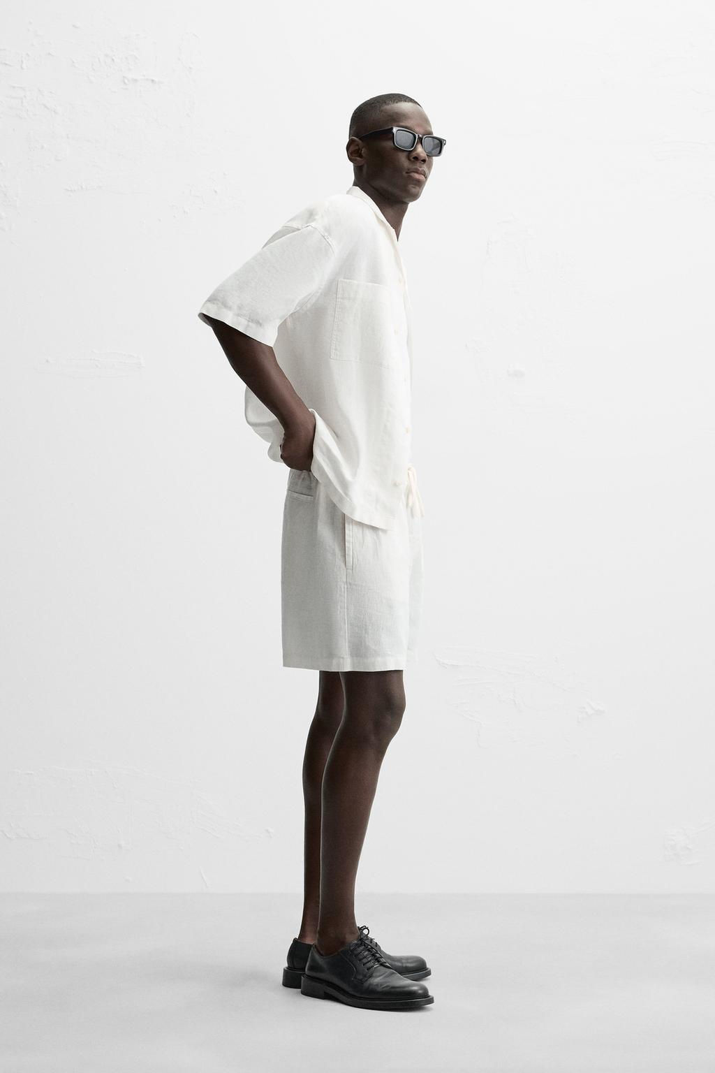 100% LINEN BERMUDA SHORTS - Zara фото 4