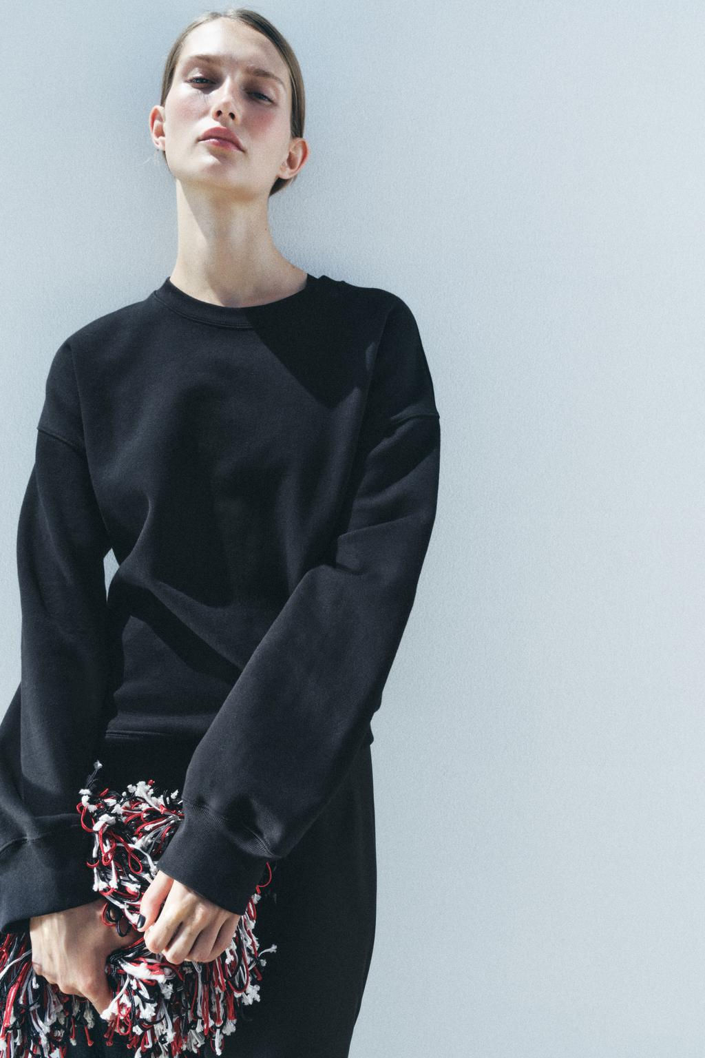 SOFT HEAVY COTTON SWEATSHIRT - Zara фото 3