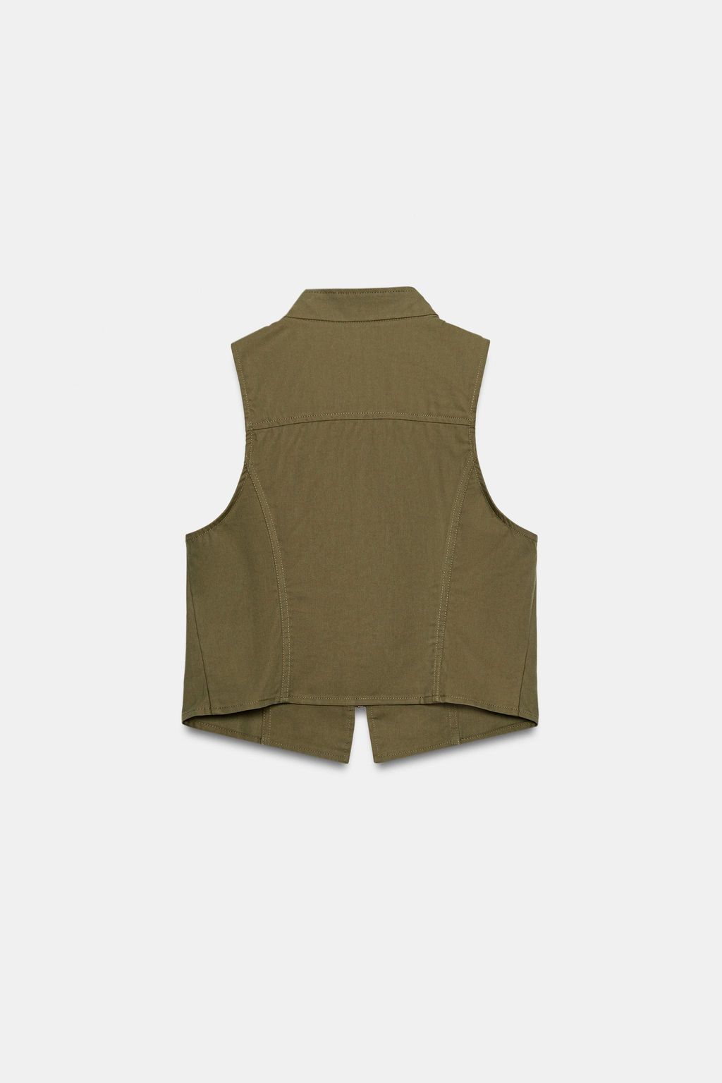 CHALECO CREMALLERA BOTONES / Khaki - Zara фото 6