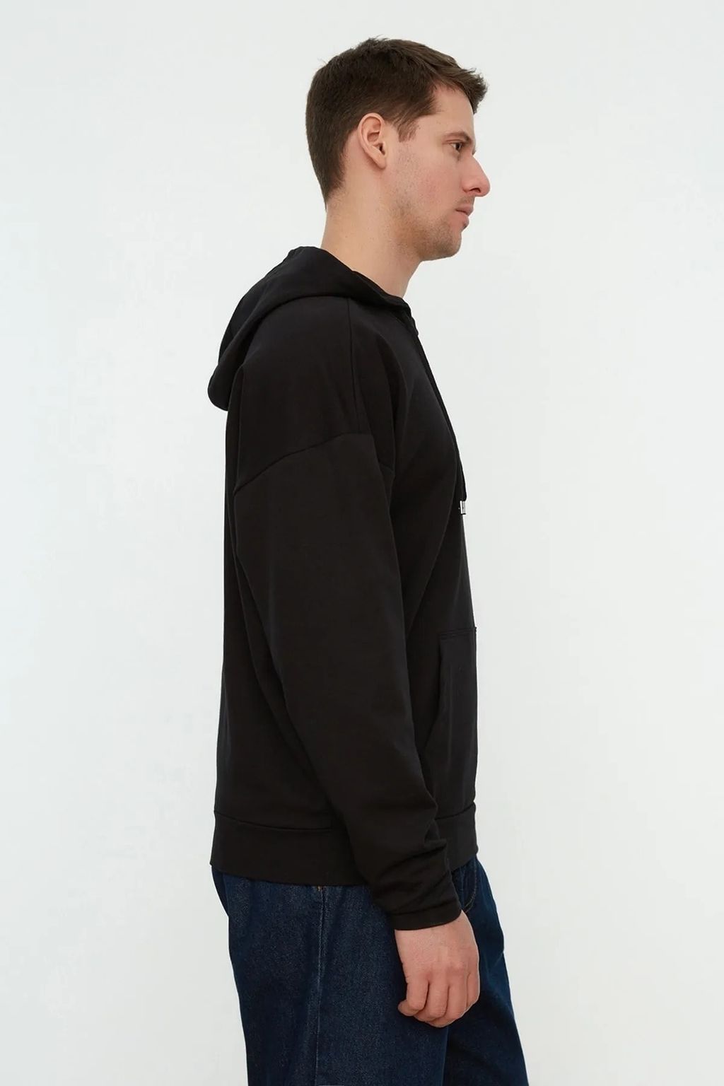 TRENDYOL MAN Bordo Kapusonlu Oversize/Genis Kesim Uzun Kol Etiketli Sweatshirt TMNSS21SW0221 - Trendyolmilla фото 4