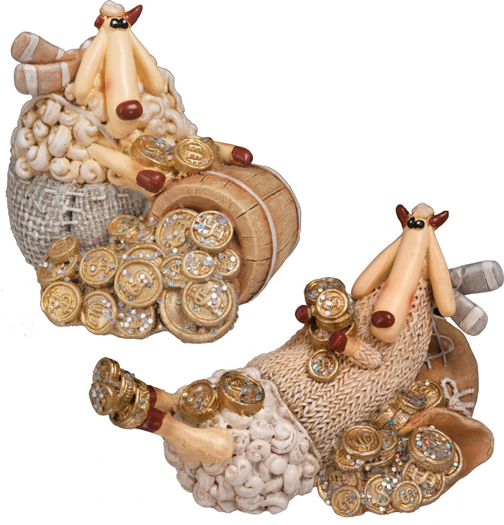 Цена за 1 шт. Сувенир ErichKrause Овца с деньгами 6см