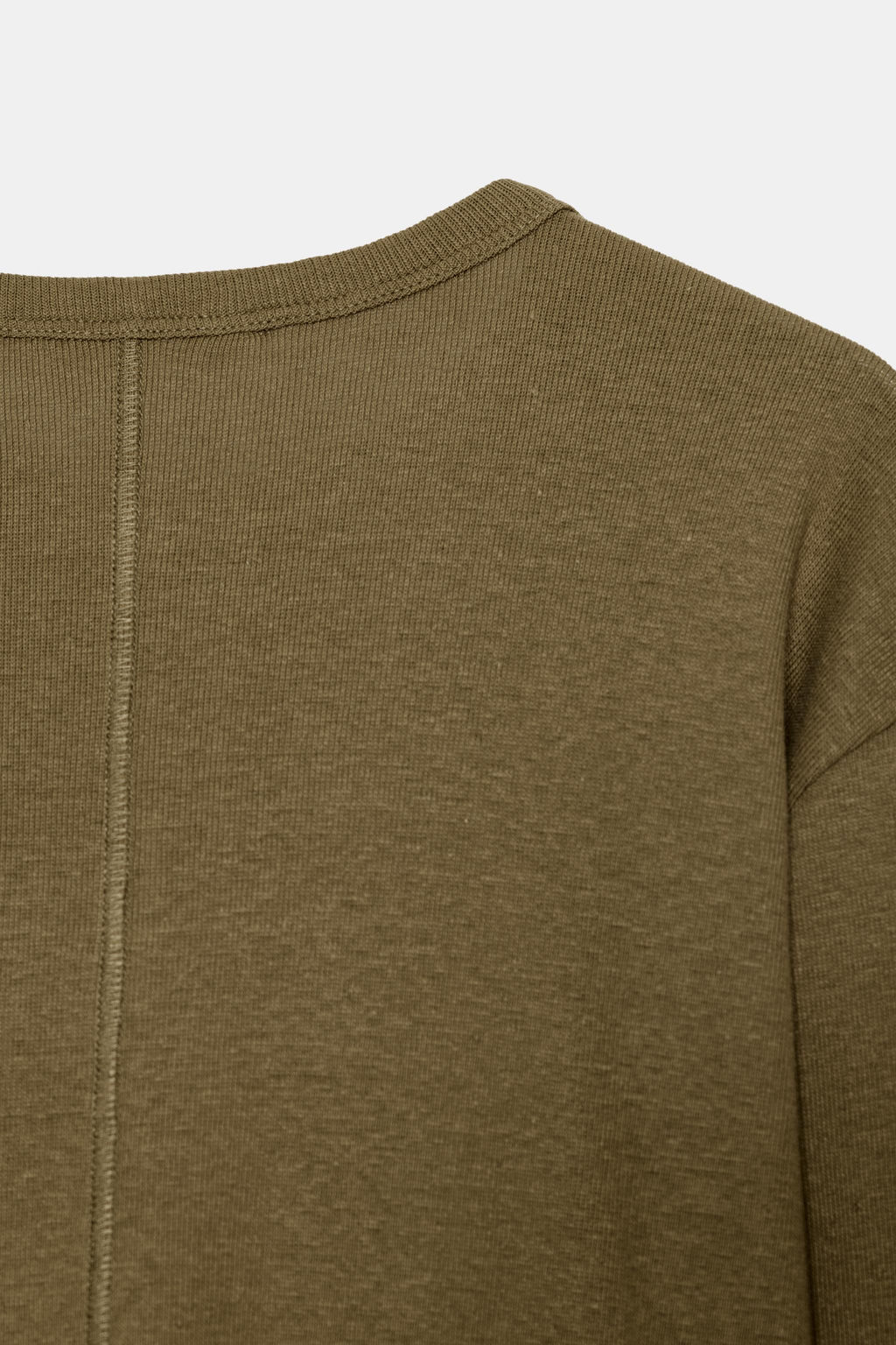 RIBBED LONG SLEEVE T-SHIRT - Zara фото 7
