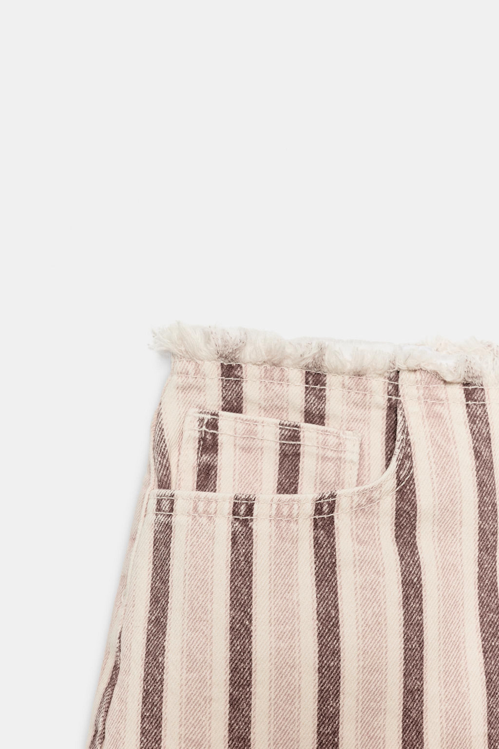 SHORTS Z1975 DENIM DESFLECADO RAYAS / Multicolor - Zara фото 6