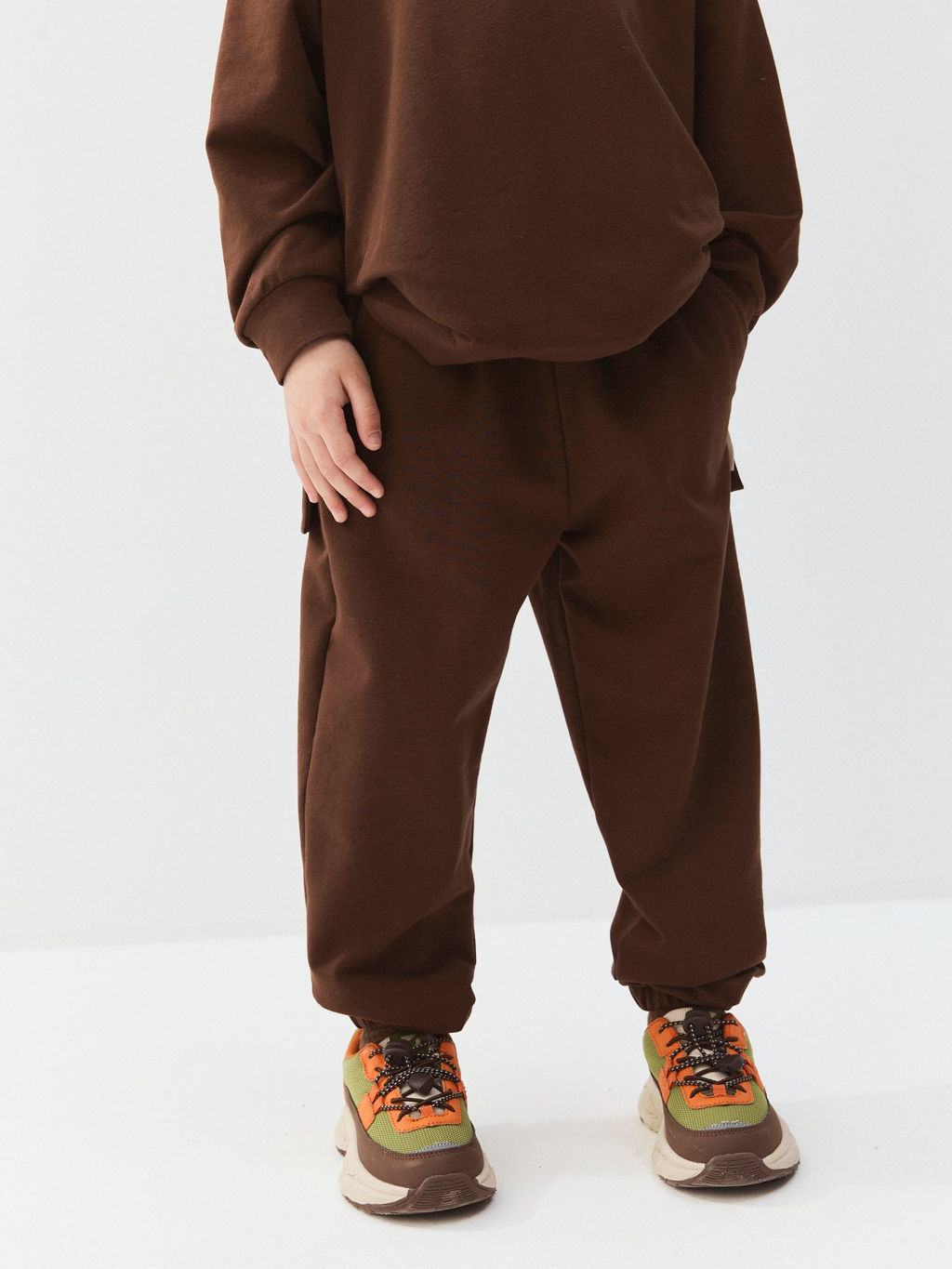 Джоггеры оверсайз "Шоколад" с карманами