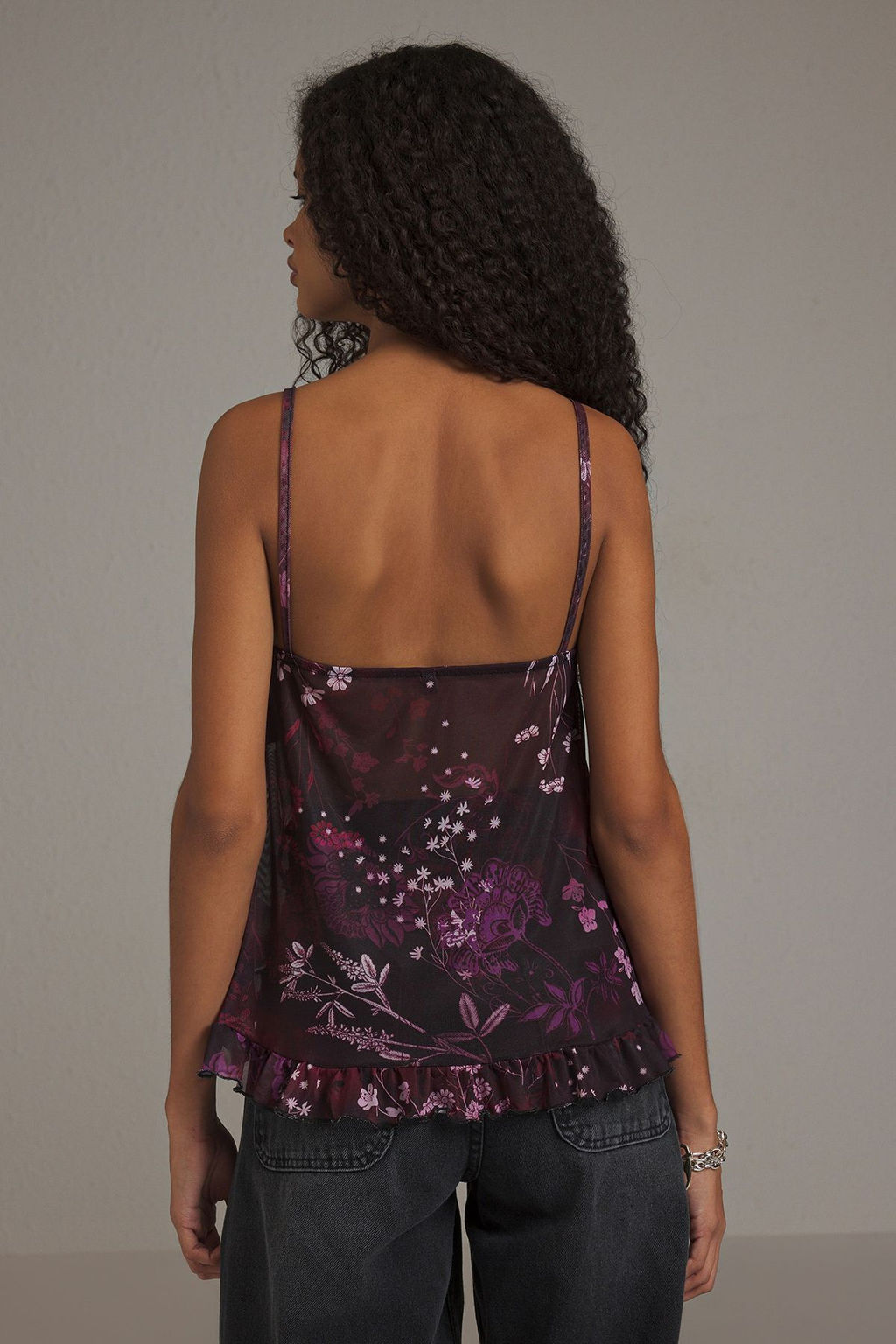 Trendyolmilla Bordo Cicekli Pencere Detayl? ve F?rf?rl? Regular/Normal Kal?p Orme Bluz TWOSS25BZ00382 фото 4