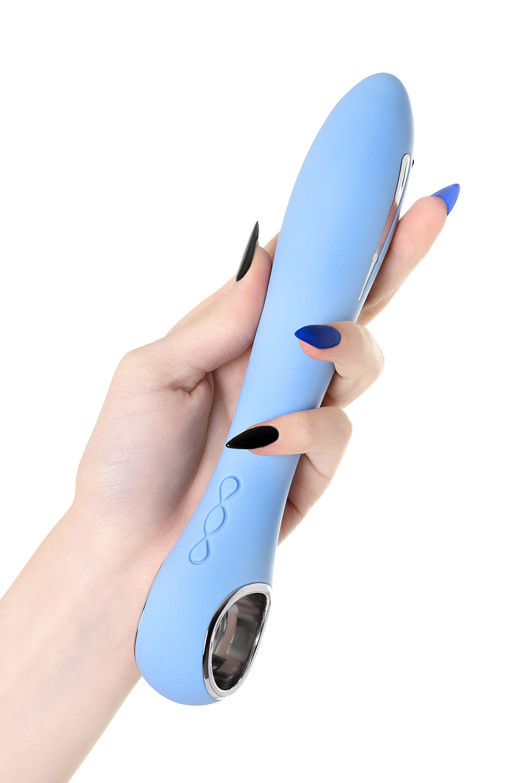 Вибратор с электростимуляцией PHYSICS GALVANI VIBE, силикон, голубой, 21 см - Toyfa фото 7