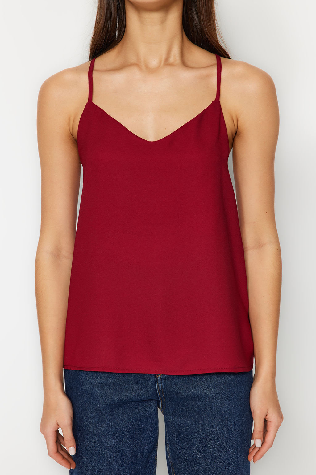 Trendyolmilla Siyah Basic Ask?l? Dokuma Bluz TWOSS19BB0224  фото 9