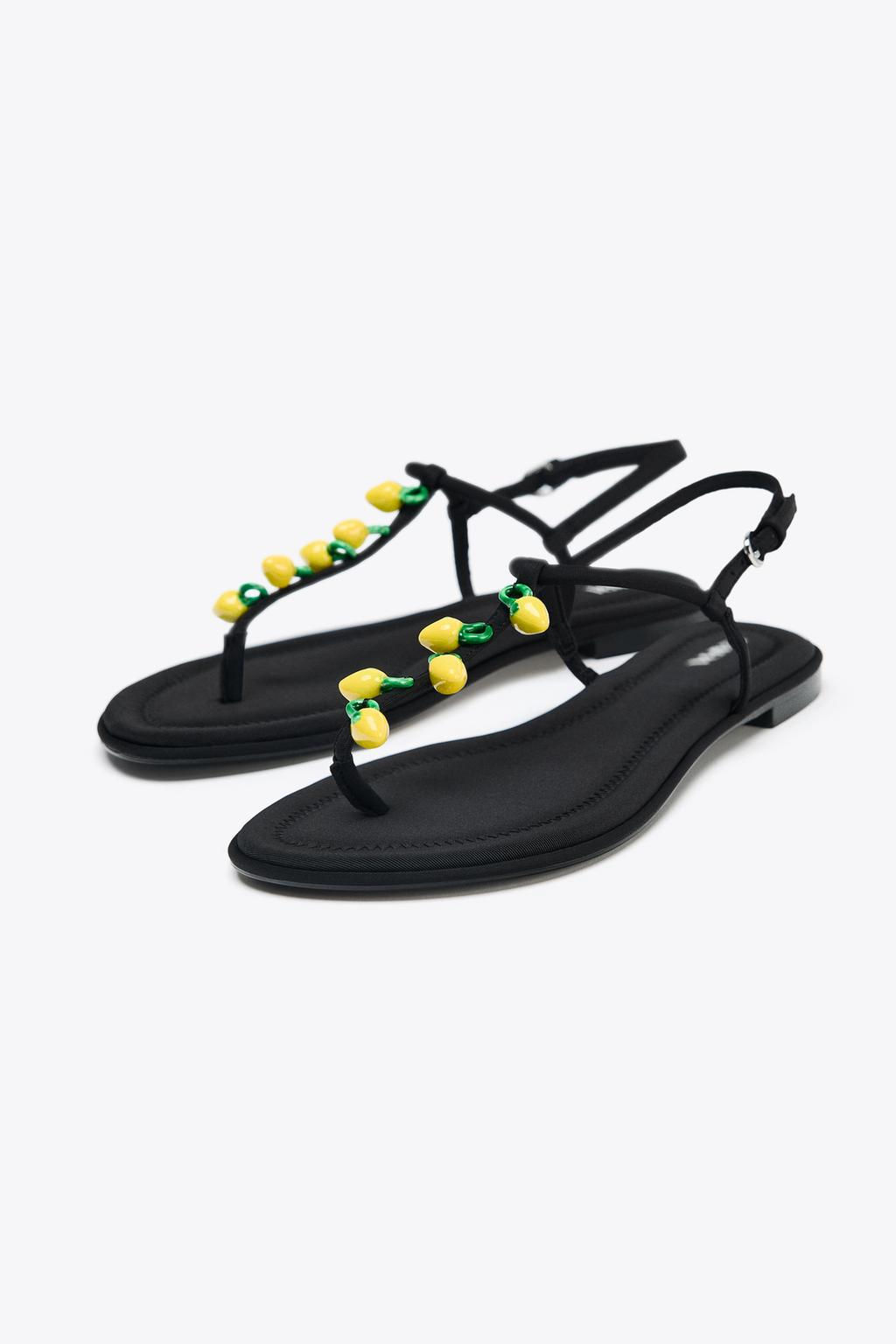 BEADED STRAP SANDALS - Zara фото 3