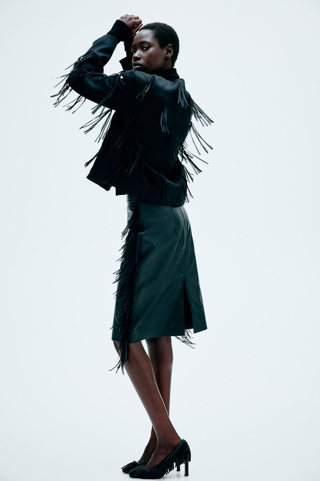 Falda revestida con flecos - H&m фото 4