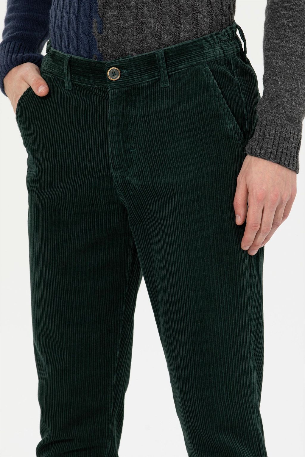 Мужские темно-зеленые брюки чинос - U.s. polo assn фото 5
