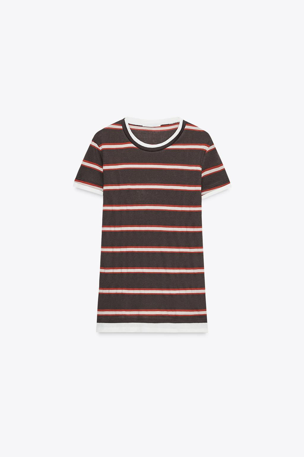 DOUBLE STRIPE T-SHIRT - Zara фото 12