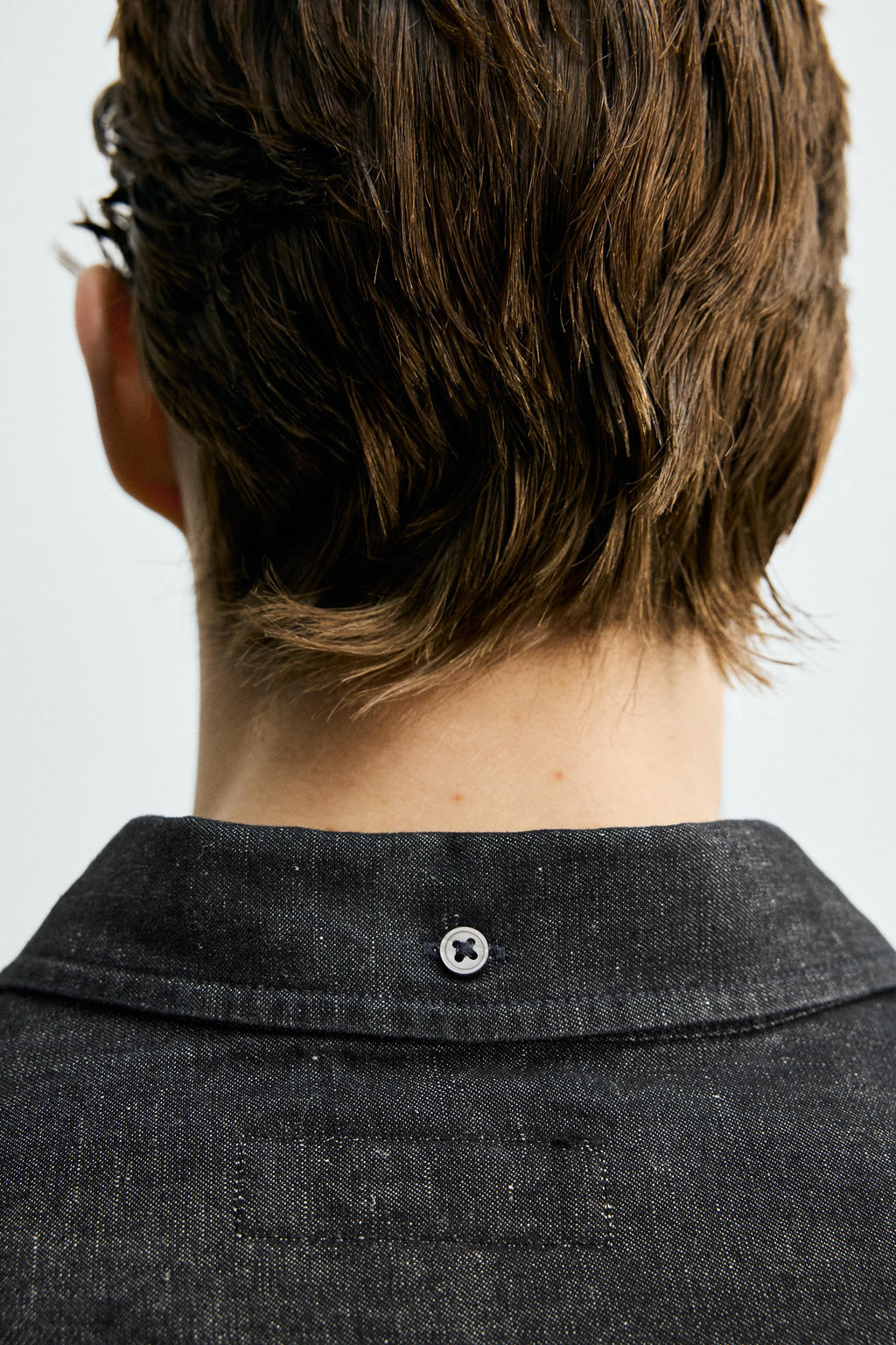 CAMISA DENIM ALGOD?N - LINO / Negro - Zara фото 7