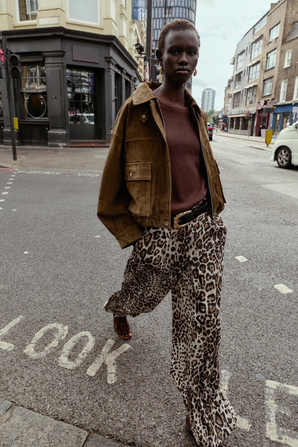 WIDE SATIN TROUSERS WITH BELT