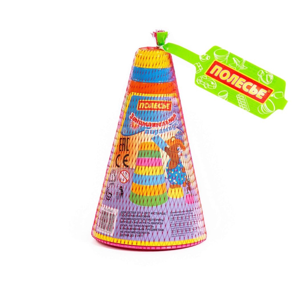 Занимательная пирамидка (10 элементов), h=175 мм - Полесье фото 15