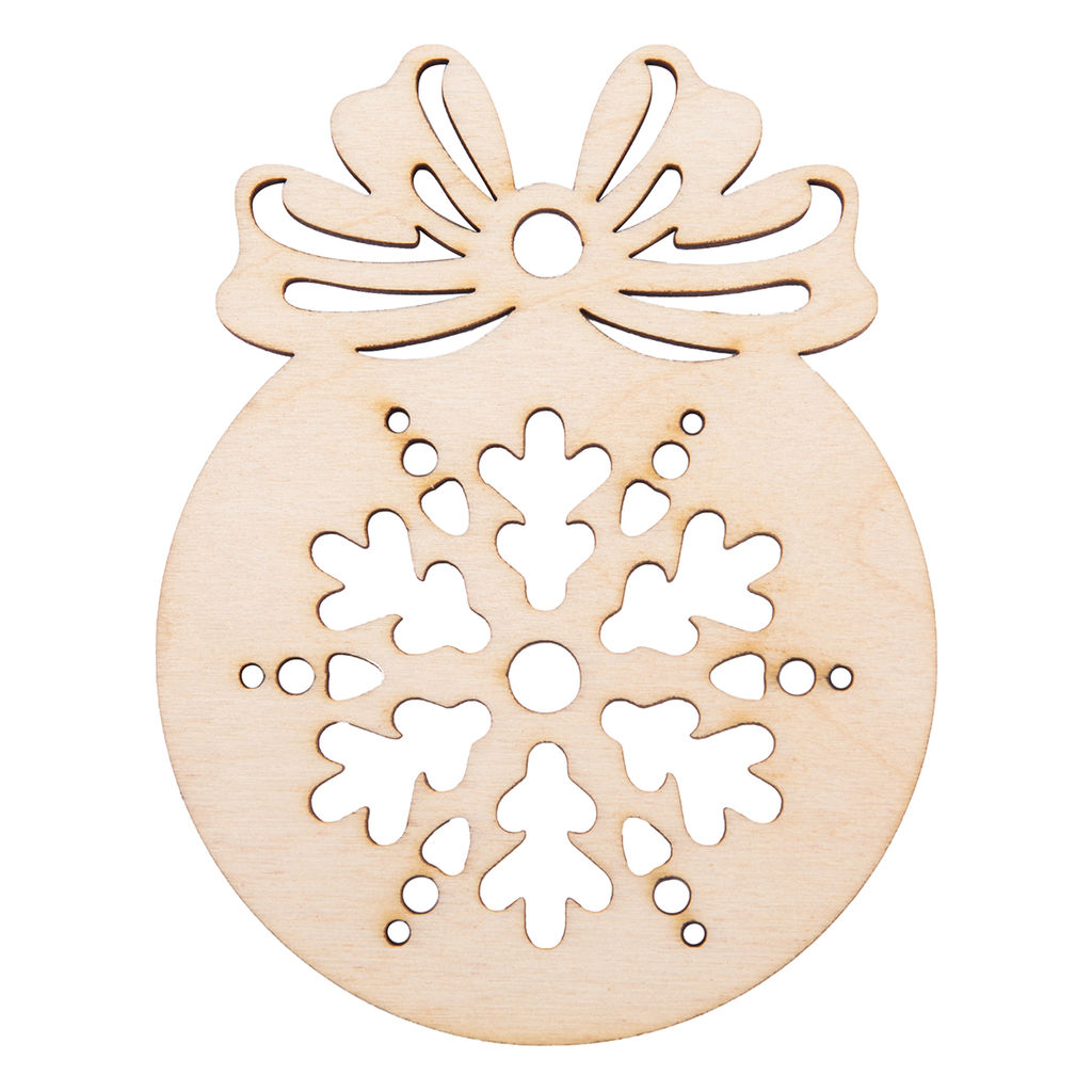 Заготовка для декорирования Mr. Carving ВД-1199 Подвеска фанера 7 х 9 х 0.3 см Шар резной №1 (7х9см.)  фото 2