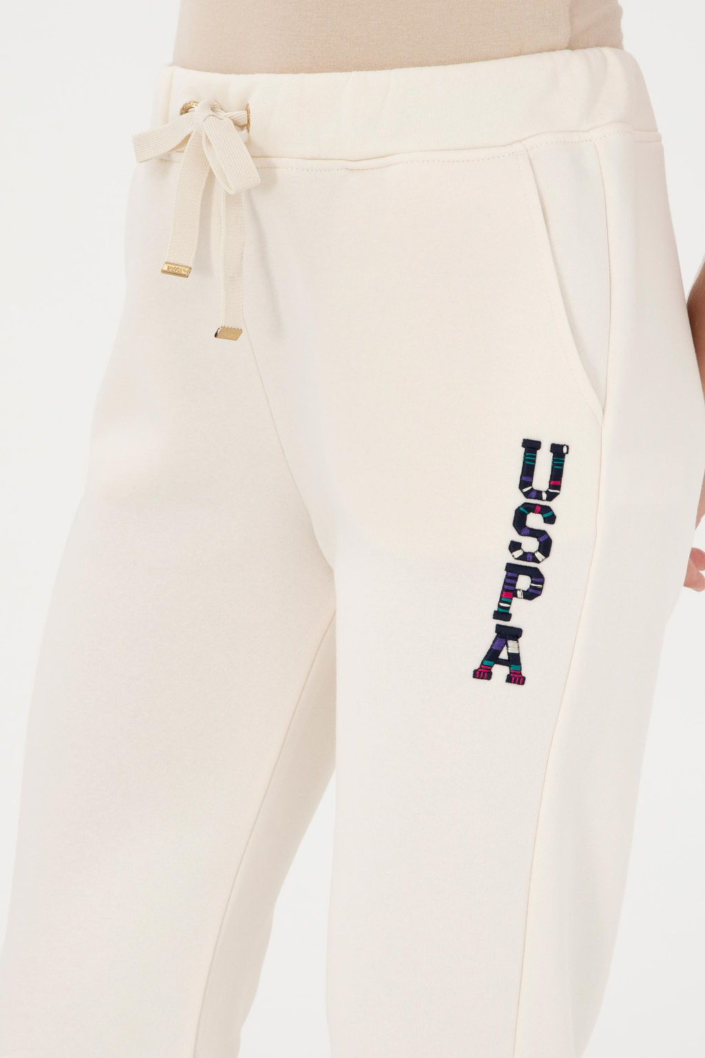 Женские кремовые спортивные штаны - U.s. polo assn фото 6