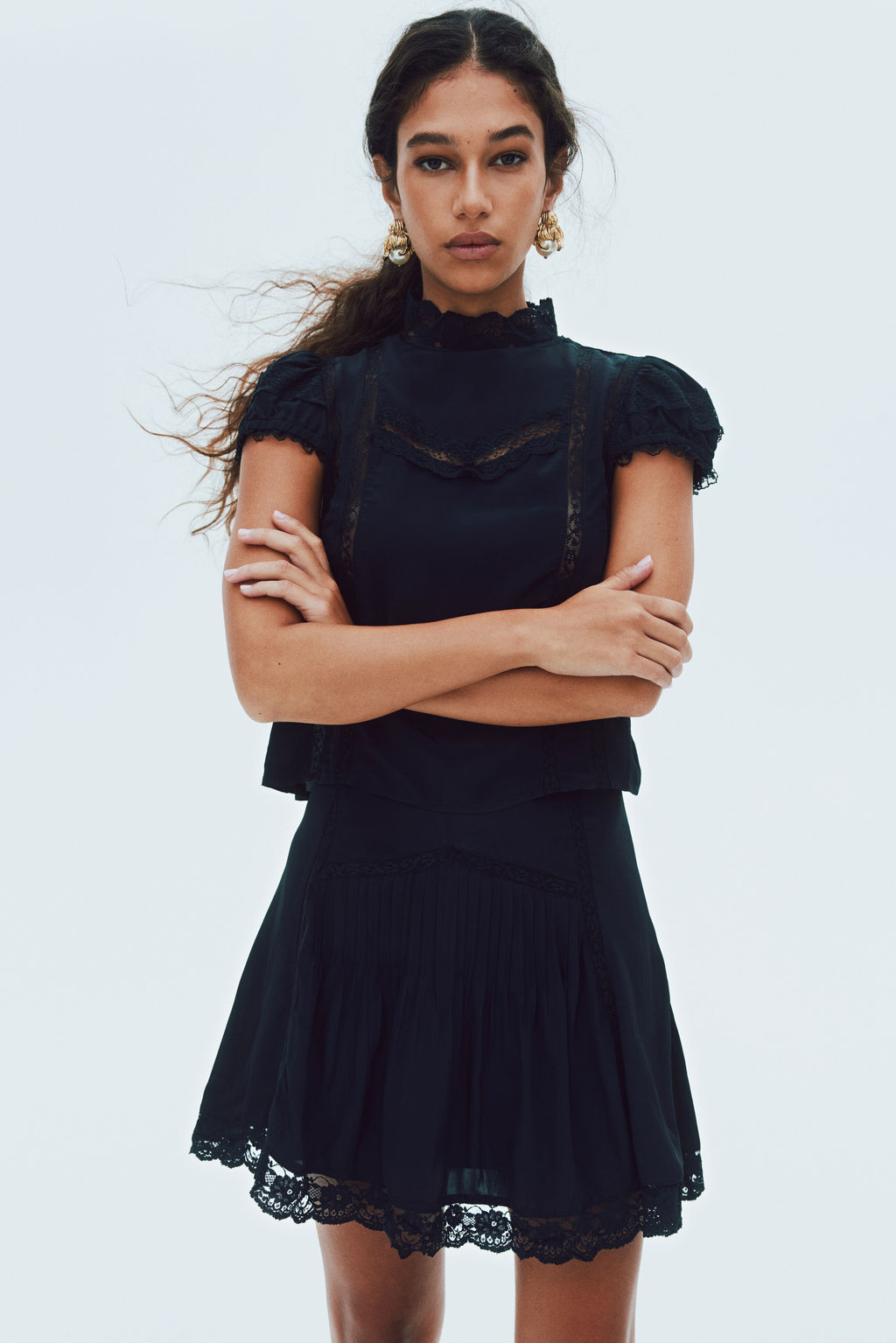 Falda con detalles de encaje - H&m фото 2
