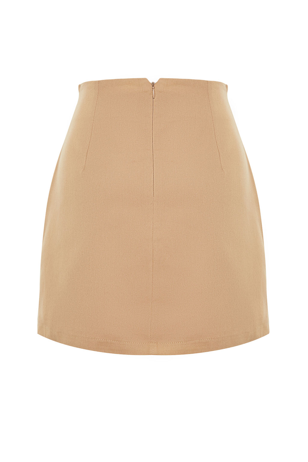 Vizon Yuksek Bel A-Line Mini Boy Dokuma Etek TWOSS22ET0136