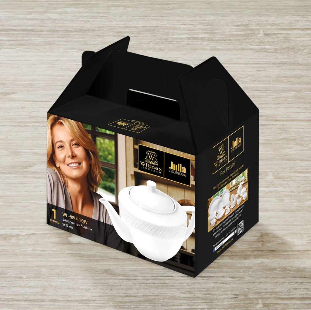 Чайник заварочный 900 мл Юлия Высоцкая фарфор, цв. упаковка арт. WL-880110-JV/1C WILMAX