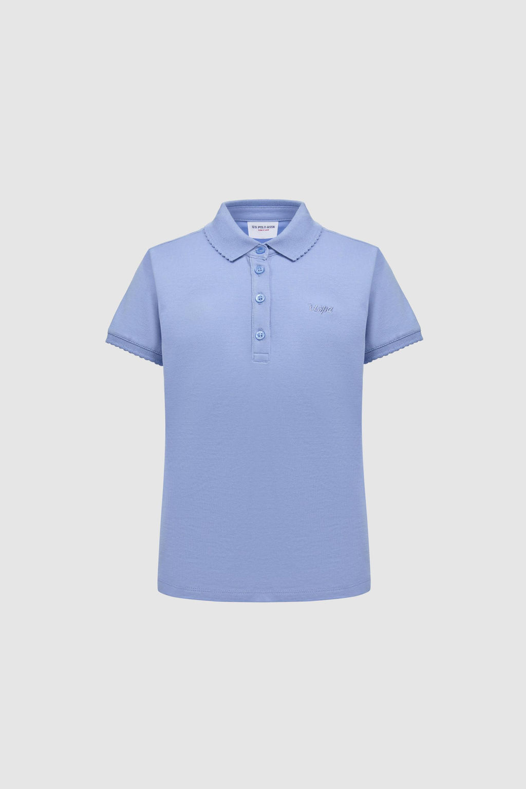 K_z _ocuk Polo Yaka Mor Basic Ti__rt