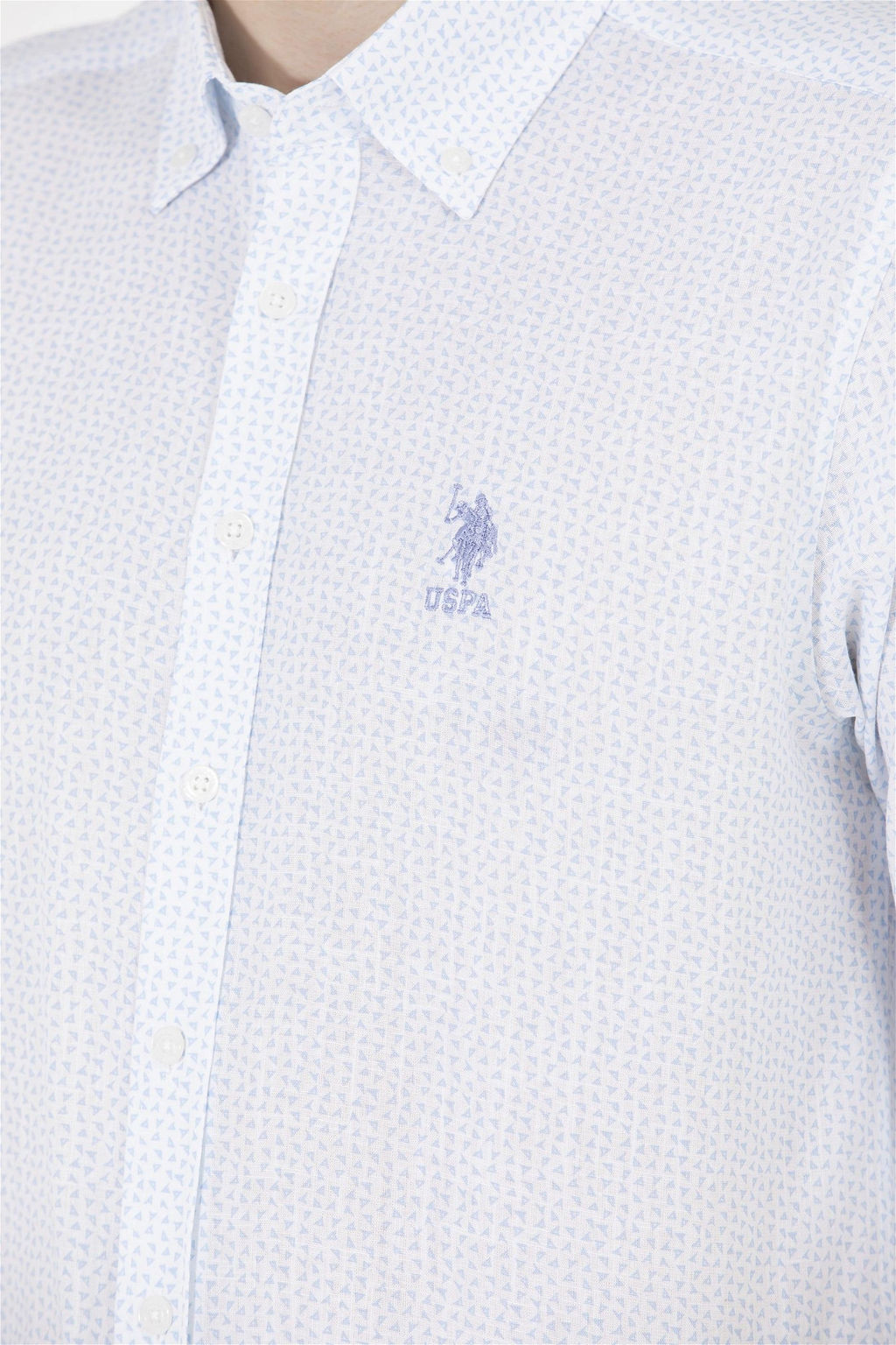 U. S. Polo Assn Мужская белая рубашка с длинным рукавом - U.s. polo assn фото 14