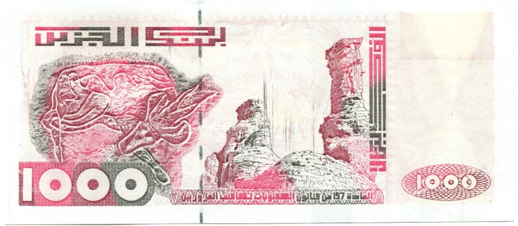 Банкнота 1000 динар 1998 года Алжир